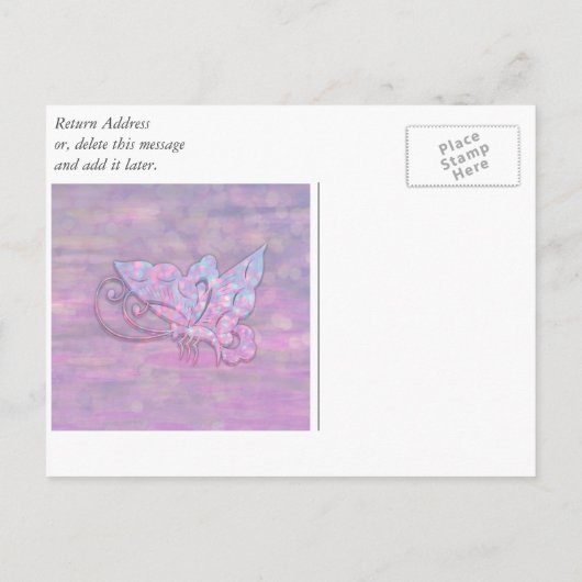 Butterfly - Word jij mijn bruidsmeisje? Uitnodiging Briefkaart (Achterkant)