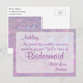 Butterfly - Word mijn bruidsmeisje? Uitnodiging Briefkaart (Voorkant / Achterkant)