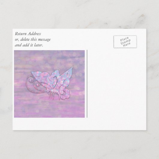 Butterfly - Word mijn bruidsmeisje? Uitnodiging Briefkaart (Achterkant)