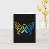 Butterfly World Cancer Day 1 Kaart (Gele Bloem)
