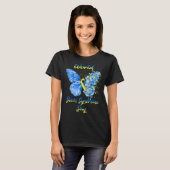 Butterfly World Down Syndrome Day Support en T-shirt (Voorkant volledig)