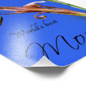 Butterfly "World's Best Mam" Foto afdrukken (Hoek)