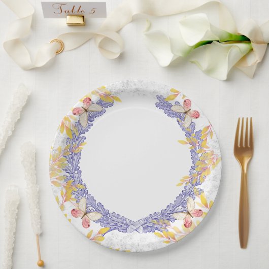 Butterfly Wreath Paper Bord (Huwelijk)