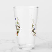 Butterfly Wreatmonogram Drink bril Glas (Links)