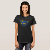 Butterfly Yellow Ribbon Down Syndrome T-shirt (Voorkant volledig)