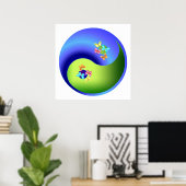 Butterfly Yin Yang Poster (Thuiskantoor)