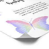 Butterfly zeg geen baby poster (Hoek)