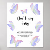 Butterfly zeg geen baby poster (Voorkant)