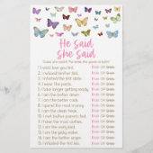 Butterfly zei dat ze Vrijgezellenfeest Game zei Briefpapier (Voorkant)