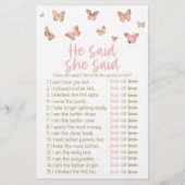 Butterfly zei dat ze Vrijgezellenfeest Game zei Briefpapier (Voorkant)