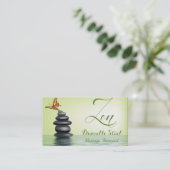 Butterfly Zen Therapist Visitekaartje Afsprakenkaartje (Staand voorkant)