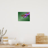 Butterfly Zie God Inspirerend Citaat Natuur Poster (Keuken)
