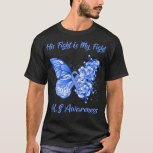 Butterfly Zijn gevecht is mijn 'Fight ALS Awarenes T-shirt