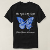 Butterfly Zijn gevecht is mijn 'Fight Colon Cancer T-shirt (Design voorkant)