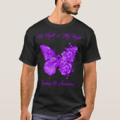 Butterfly Zijn gevecht is mijn gevechtstrisomie 18 T-shirt (Voorkant)