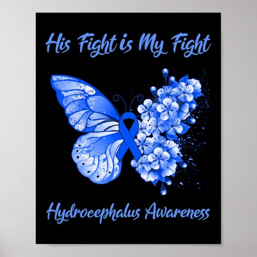 Butterfly Zijn gevecht is mijn strijd tegen Hydroc Poster (Voorkant)
