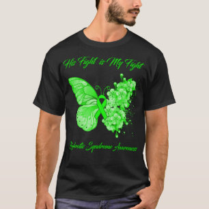 Butterfly Zijn gevecht is mijn strijd tegen kinder T-shirt