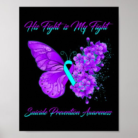 Butterfly Zijn gevecht is mijn strijd tegen zelfmo Poster (Voorkant)