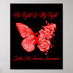Butterfly Zijn gevecht is mijn strijd tegen zieke Poster