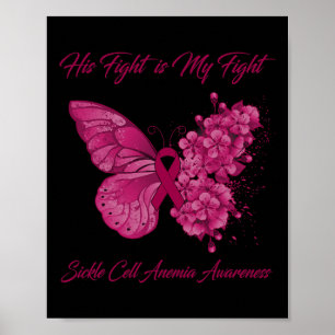 Butterfly Zijn gevecht is mijn strijd tegen zieke Poster