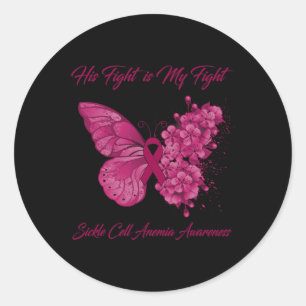 Butterfly Zijn gevecht is mijn strijd tegen zieke Ronde Sticker