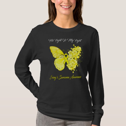 Butterfly Zijn gevecht is mijn vechtvleugel van de T-shirt (Voorkant)