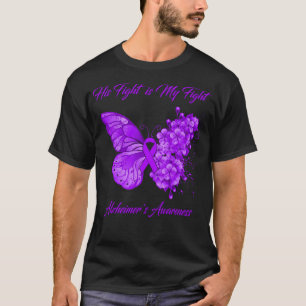 Butterfly Zijn gevecht is mijn ziekte van Alzheime T-shirt