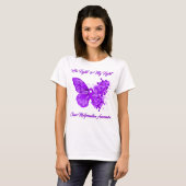 Butterfly Zijn gevecht is m'n strijd. T-shirt (Voorkant volledig)