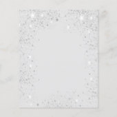 Butterfly zilveren glitter bruiloft budget uitnodi flyer (Achterkant)