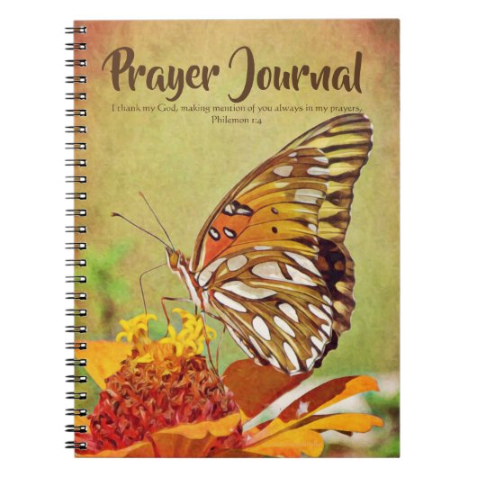 Butterfly Zinnia Prayer Journal Notitieboek (Voorkant)