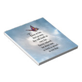 Butterfly "Zo geliefd" gedicht Notitieblok (Schuin)