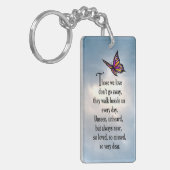 Butterfly "Zo geliefd" gedicht Sleutelhanger (Voorkant Links)