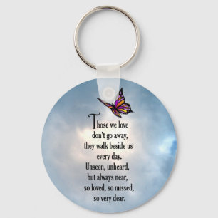 Butterfly "Zo geliefd" gedicht Sleutelhanger