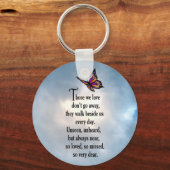 Butterfly "Zo geliefd" gedicht Sleutelhanger (Voorkant)