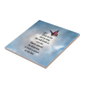 Butterfly "Zo geliefd" gedicht Tegeltje (Zijkant)