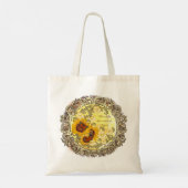 Butterfly Zonnebloem custom Mom Canvas tas (Achterkant)