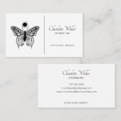 Butterfly zwart-wit counselor visitekaartje (Voorkant / Achterkant)