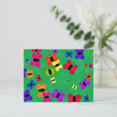Butterfly-zwerm Briefkaart (Staand voorkant)