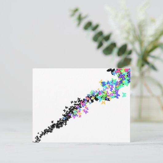 Butterfly-zwerm Briefkaart (Staand voorkant)