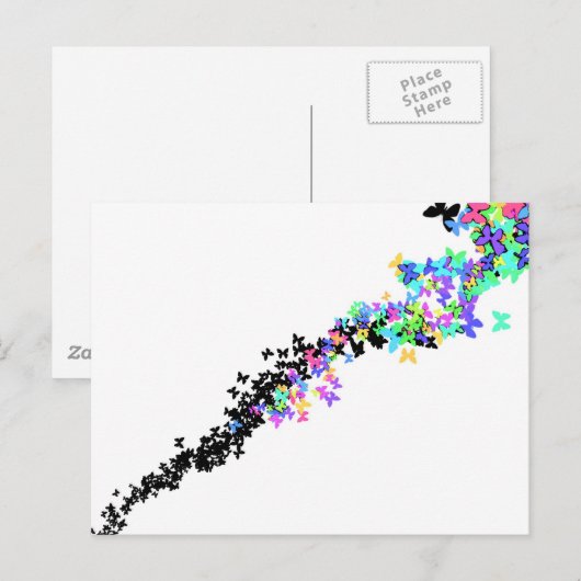 Butterfly-zwerm Briefkaart (Voorkant / Achterkant)