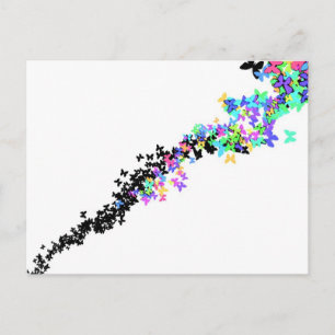 Butterfly-zwerm Briefkaart