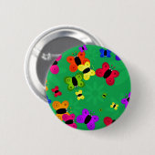 Butterfly-zwerm Ronde Button 5,7 Cm (Voorkant /achterkant)