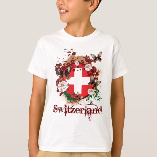 Butterfly Zwitserland T-shirt (Voorkant)