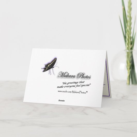 ButterflyBdayWishes-aanpassen Kaart (Achterkant)