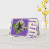 ButterflyBdayWishes-aanpassen Kaart (Gele Bloem)