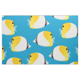 Butterflyfish Tropical Fish Print Patroon Stof