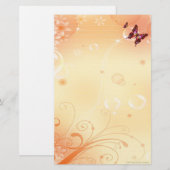 🦋 Butterflys en Bubbles Briefpapier (Voorkant / Achterkant)
