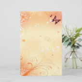 🦋 Butterflys en Bubbles Briefpapier (Staand voorkant)