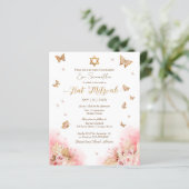 Butterflys Gold Foil Bat Mitzvah Budget Invision (Staand voorkant)