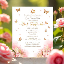 Butterflys Gold Foil Bat Mitzvah Budget Invision